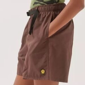 💥BUY 2 GET 1 FREE Market X Smiley UO Exclusive Tech Short, Size M, Color Brown